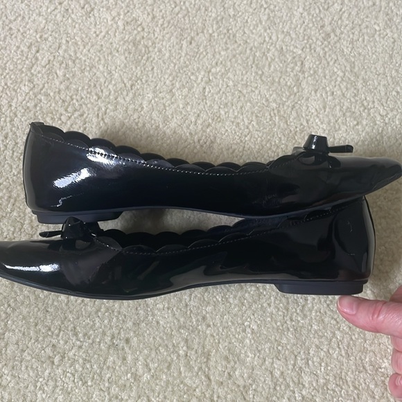 Kate Spade Eleni Flex black patent leather pointy toe ballet flat size 7 - Picture 5 of 8